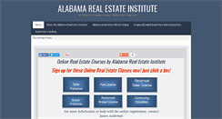 Desktop Screenshot of alabamarealestateinstitute.com