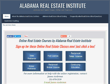 Tablet Screenshot of alabamarealestateinstitute.com